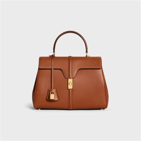 celine clasic|CLASSIQUE 16 BAG IN NATURAL CALFSKIN .